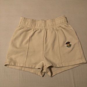 Nike Embroidered Mushroom Shorts | S | Cream